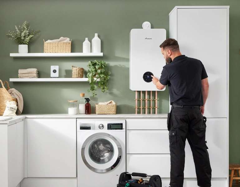 Installer with boiler